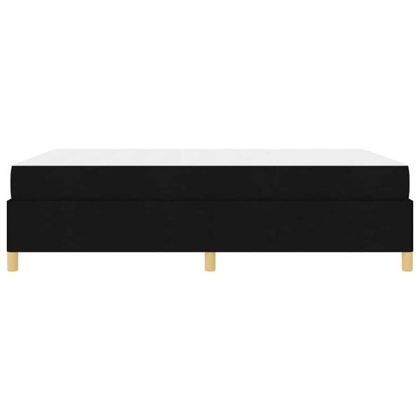 Boxspringbett Schwarz und Weiß und Schwarz 160 x 200 cm Stoff