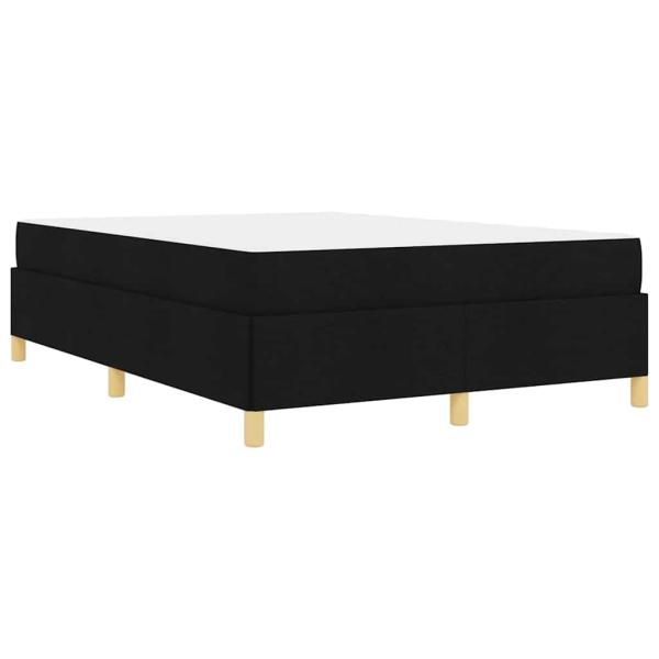 Boxspringbett Schwarz und Weiß und Schwarz 160 x 200 cm Stoff