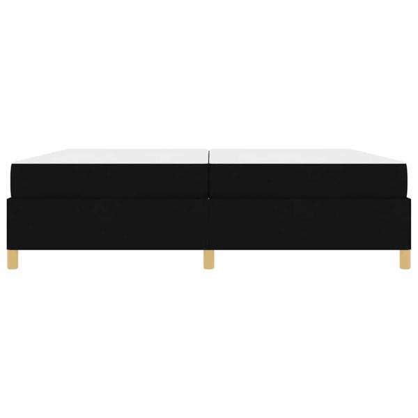 Boxspringbett Schwarz und Weiß und Schwarz 200 x 200 cm Stoff