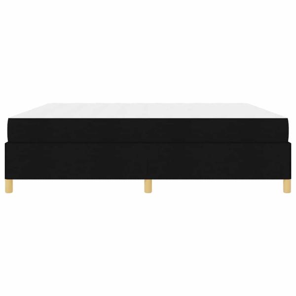 Boxspringbett Schwarz und Weiß und Schwarz 200 x 200 cm Stoff