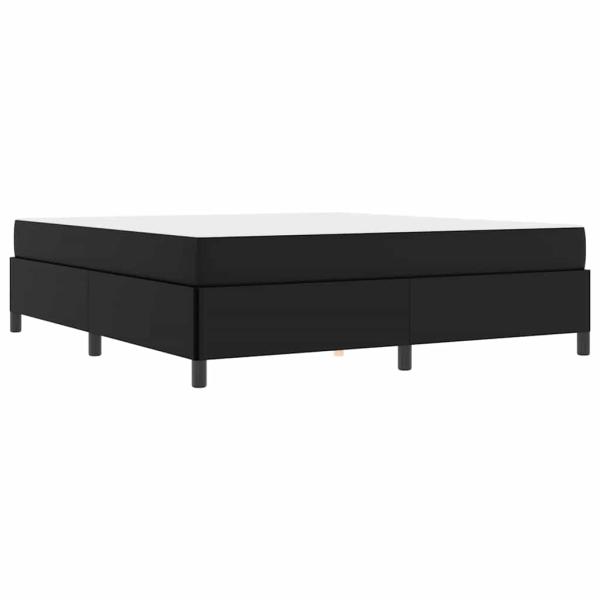 Bettgestell mit Matratze Schwarz 180 x 200 cm Kunstleder