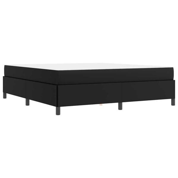 Bettgestell mit Matratze Schwarz 180 x 200 cm Kunstleder