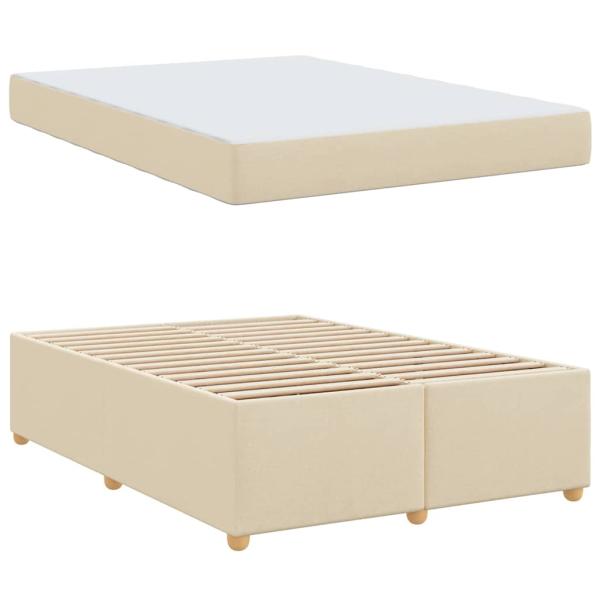 Bettgestell Sonstiges Creme 140 x 200 cm Stoff