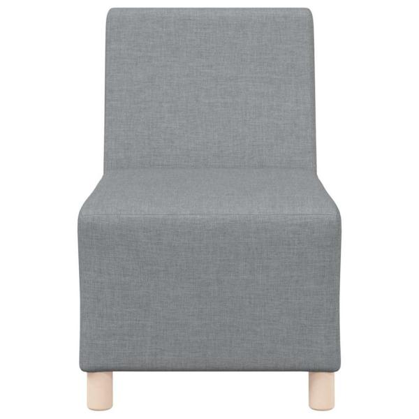 Modulares Armfreies Sofa 2 stk. Hellgrau Stoff