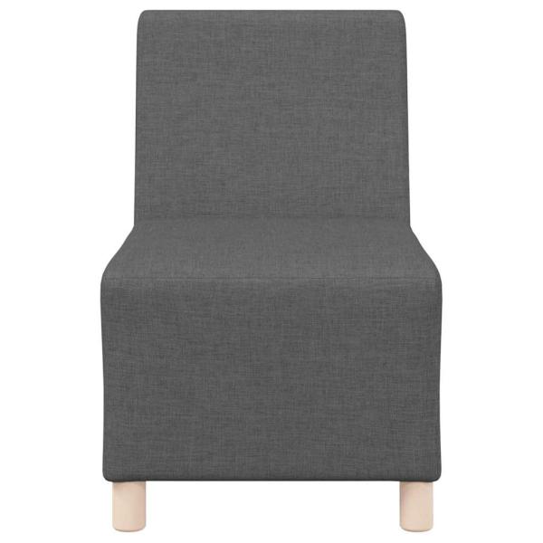 Modulares Armfreies Sofa 2 stk. Dunkelgrau Stoff