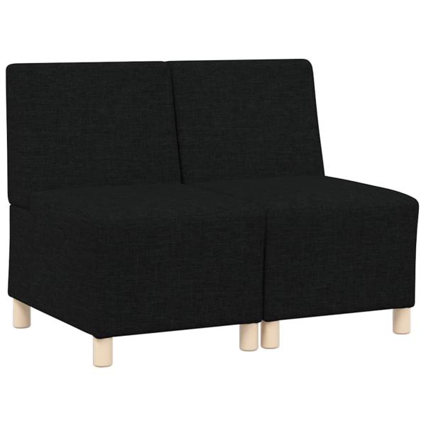 Sofa Stuhl Hellgrau 55 cm Stoff 2 pcs Schwarz 55 x 74 x 82 cm