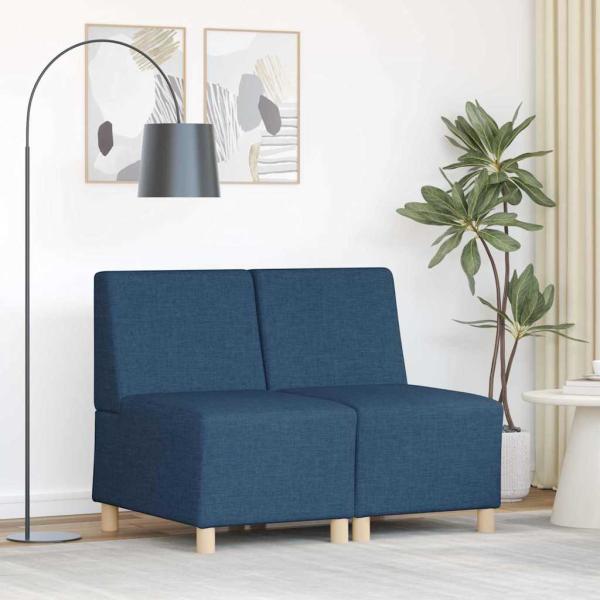 ARDEBO.de - Sofa Stuhl Hellgrau 55 cm Stoff 2 pcs Blau 55 x 74 x 82 cm