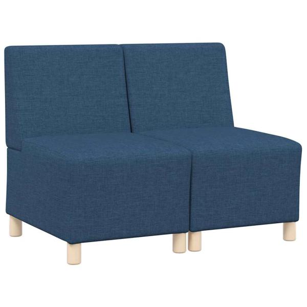 Sofa Stuhl Hellgrau 55 cm Stoff 2 pcs Blau 55 x 74 x 82 cm
