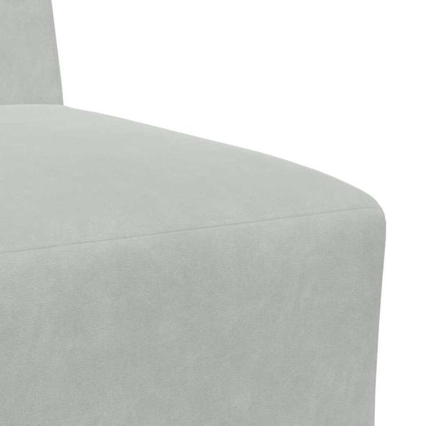 Sofa Stühle 2 pcs Hellgrau 55 x 74 x 82 cm Samt