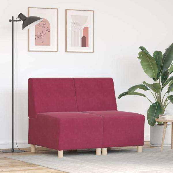ARDEBO.de - Sofa Stühle 2 pcs Weinrot 55 x 74 x 82 cm Samt