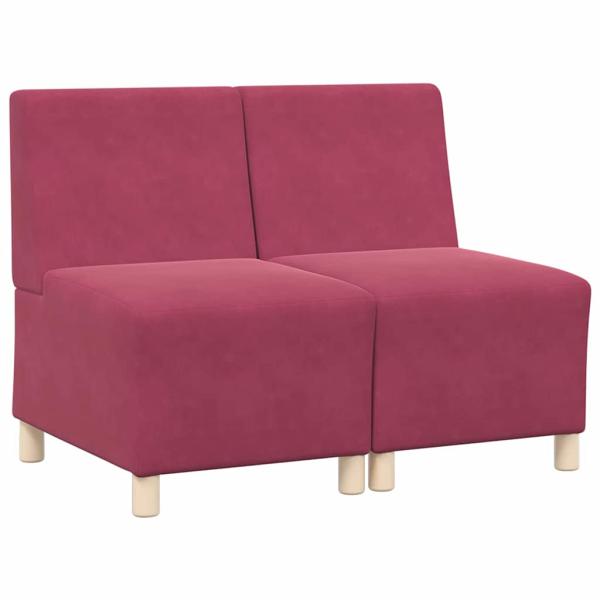 Sofa Stühle 2 pcs Weinrot 55 x 74 x 82 cm Samt