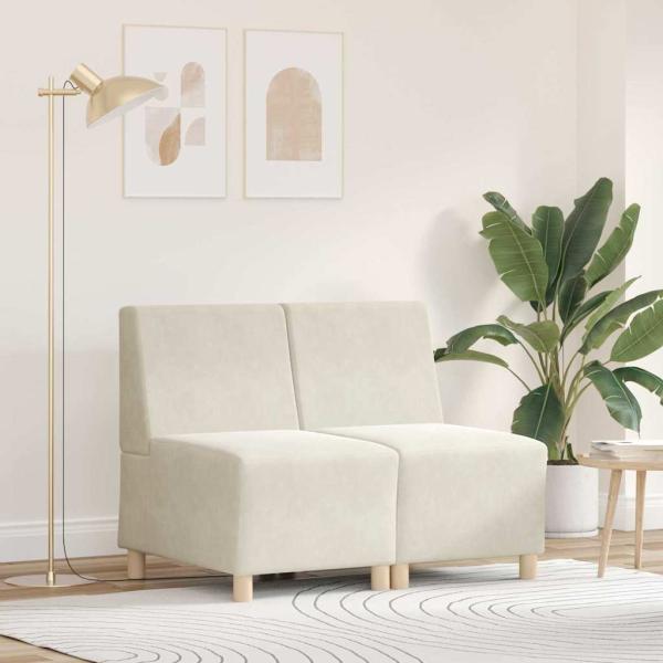 ARDEBO.de - Sofa Stühle 2 pcs Creme 55 x 74 x 82 cm Samt