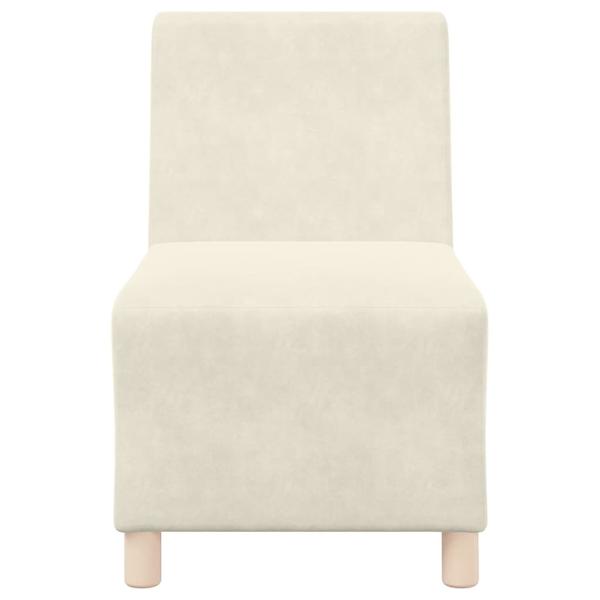 Sofa Stühle 2 pcs Creme 55 x 74 x 82 cm Samt
