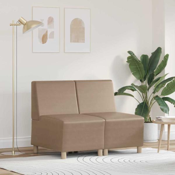ARDEBO.de - Sofa Stühle 2 pcs Cappuccino 55 x 74 x 82 cm Kunstleder