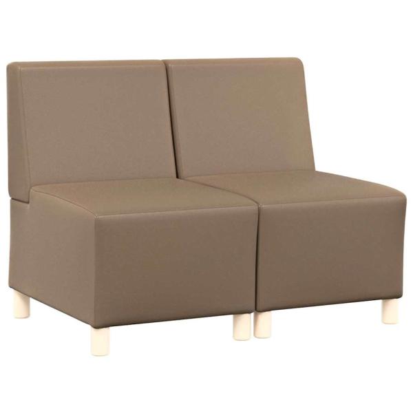 Sofa Stühle 2 pcs Cappuccino 55 x 74 x 82 cm Kunstleder
