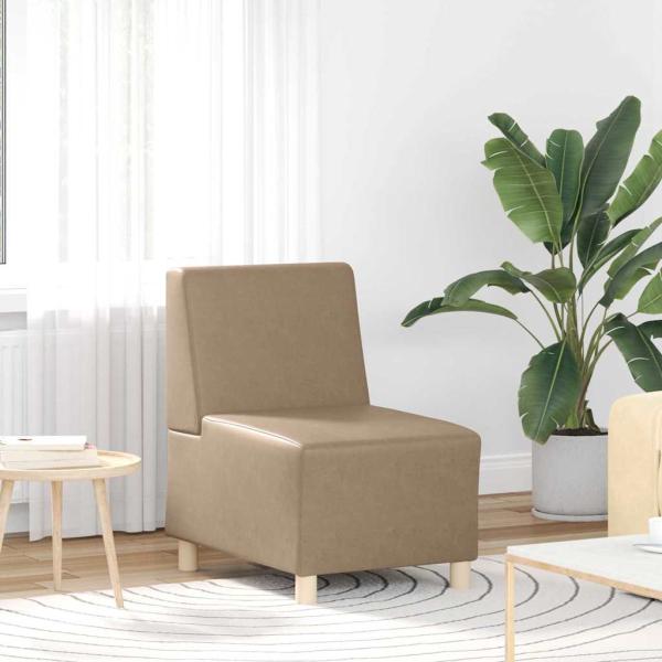 Sofa Stühle 2 pcs Cappuccino 55 x 74 x 82 cm Kunstleder