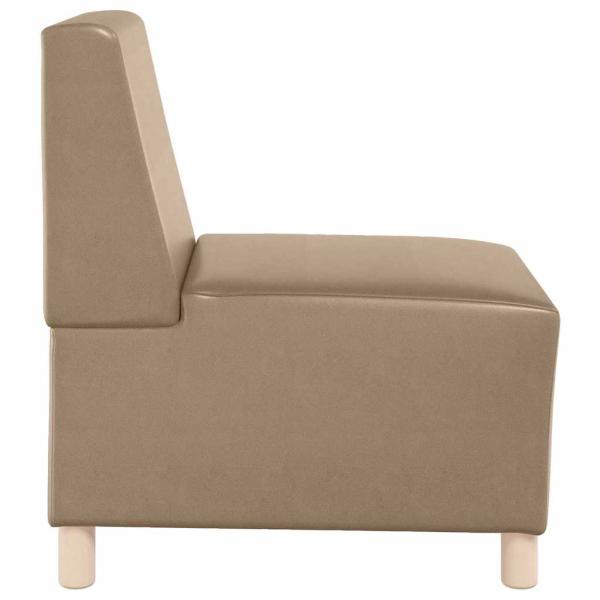 Sofa Stühle 2 pcs Cappuccino 55 x 74 x 82 cm Kunstleder