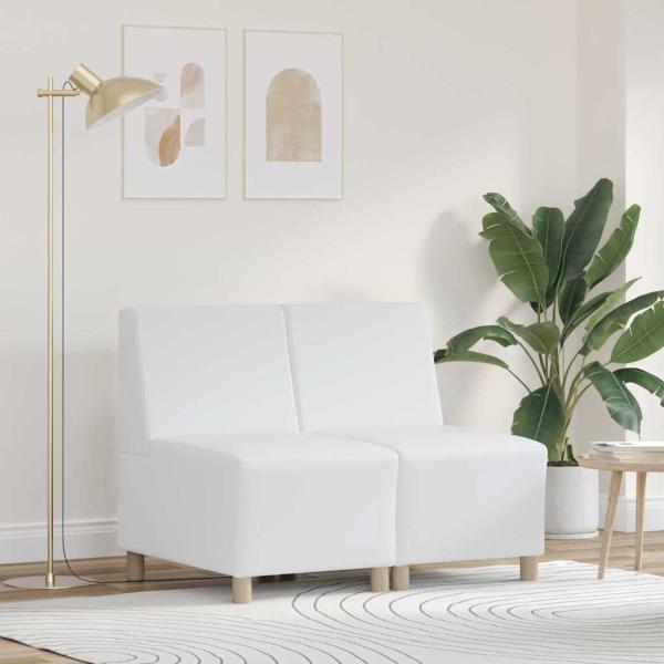ARDEBO.de - Sofa Stühle 2 pcs Weiß 55 x 74 x 82 cm Kunstleder