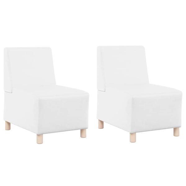 Sofa Stühle 2 pcs Weiß 55 x 74 x 82 cm Kunstleder
