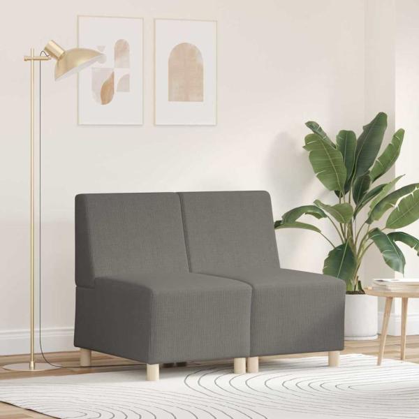 ARDEBO.de - Sofa Chiar 2 pcs Hellgrau 55 x 74 x 82 cm Cordstoff