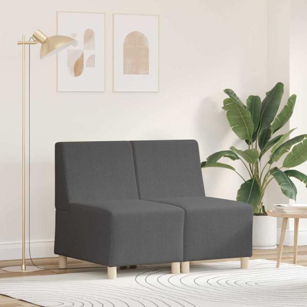 ARDEBO.de - Sofa Chiar 2 pcs Dunkelgrau 55 x 74 x 82 cm Cordstoff