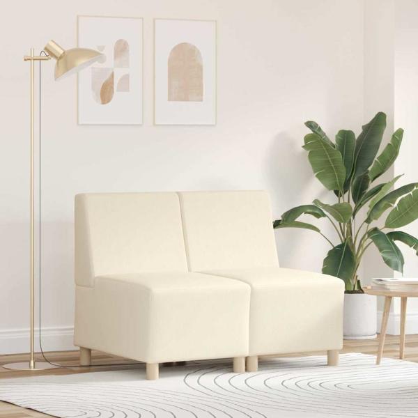 ARDEBO.de - Sofa Chiar 2 pcs Creme 55 x 74 x 82 cm Cordstoff
