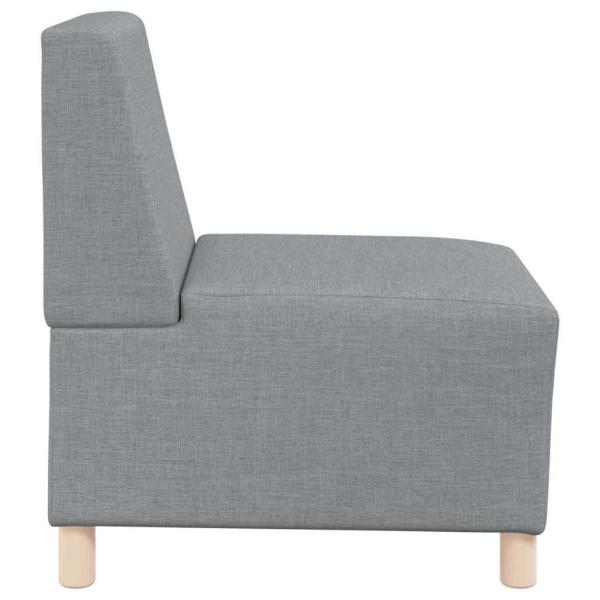 Sofa Stuhl Hellgrau 55 cm Stoff 3 pcs Hellgrau 55 x 74 x 82 cm