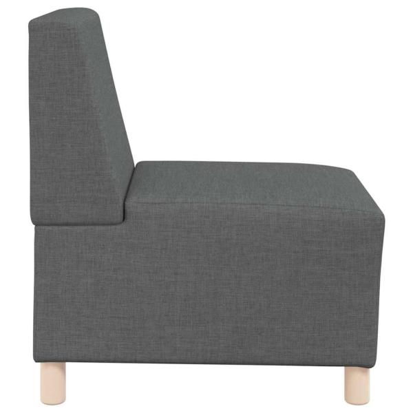 Modulares Armfreies Sofa 3 Stk. Dunkelgrau Stoff