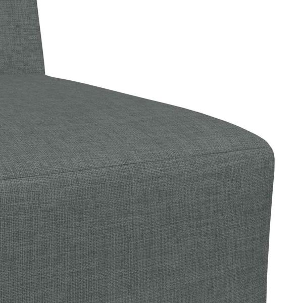Modulares Armfreies Sofa 3 Stk. Dunkelgrau Stoff