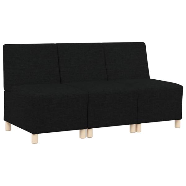 Sofa Stuhl Hellgrau 55 cm Stoff 3 pcs Schwarz 55 x 74 x 82 cm