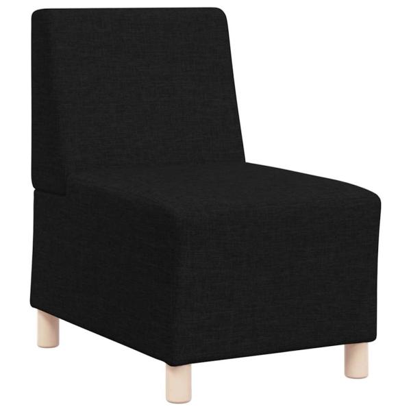 Sofa Stuhl Hellgrau 55 cm Stoff 3 pcs Schwarz 55 x 74 x 82 cm
