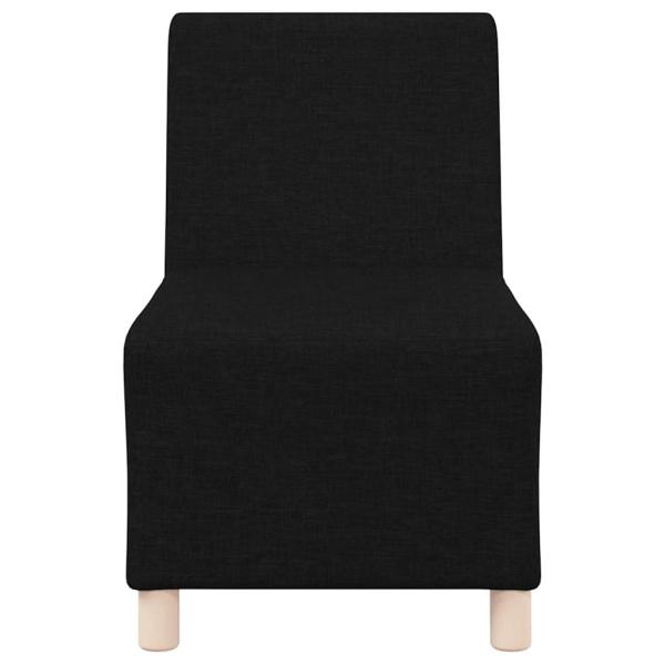 Sofa Stuhl Hellgrau 55 cm Stoff 3 pcs Schwarz 55 x 74 x 82 cm
