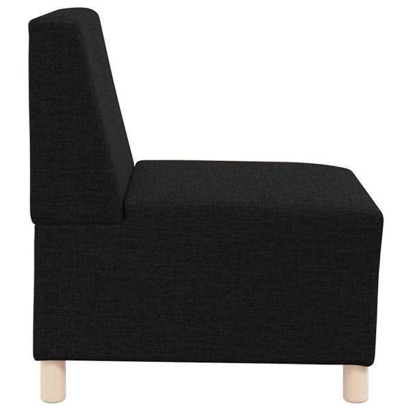 Sofa Stuhl Hellgrau 55 cm Stoff 3 pcs Schwarz 55 x 74 x 82 cm