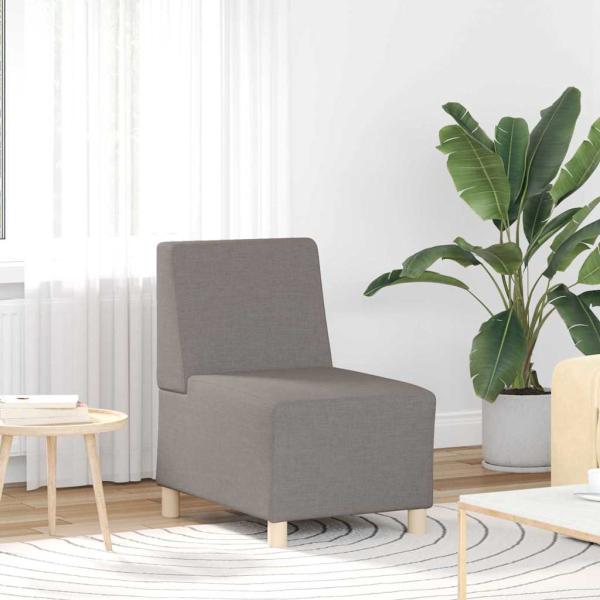 Sofa Stuhl Hellgrau 55 cm Stoff 3 pcs Taupe 55 x 74 x 82 cm