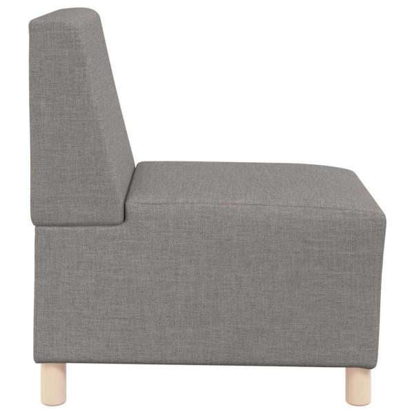 Sofa Stuhl Hellgrau 55 cm Stoff 3 pcs Taupe 55 x 74 x 82 cm