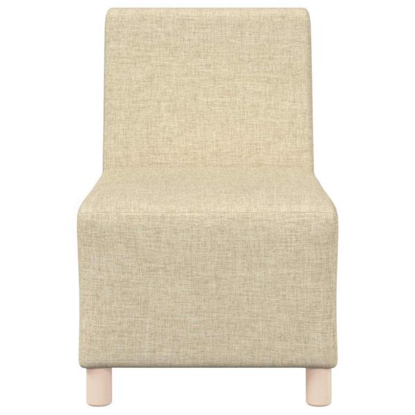 ARDEBO.de - Sofa Stuhl Hellgrau 55 cm Stoff 3 pcs Creme 55 x 74 x 82 cm