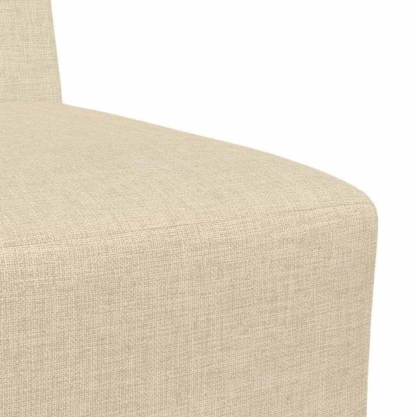 Sofa Stuhl Hellgrau 55 cm Stoff 3 pcs Creme 55 x 74 x 82 cm