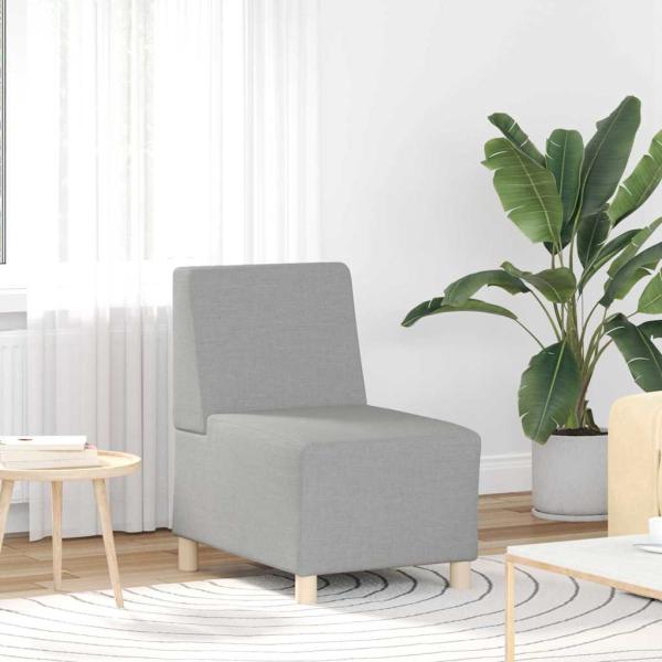Sofa Stuhl Hellgrau 55 cm Stoff 3 pcs Wolken-Grau
