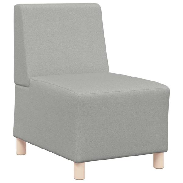 Sofa Stuhl Hellgrau 55 cm Stoff 3 pcs Wolken-Grau