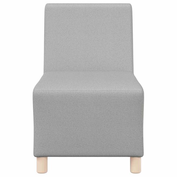 Sofa Stuhl Hellgrau 55 cm Stoff 3 pcs Wolken-Grau