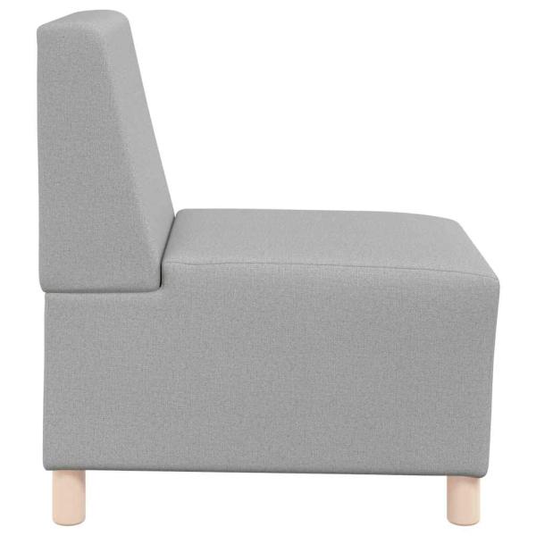 Sofa Stuhl Hellgrau 55 cm Stoff 3 pcs Wolken-Grau