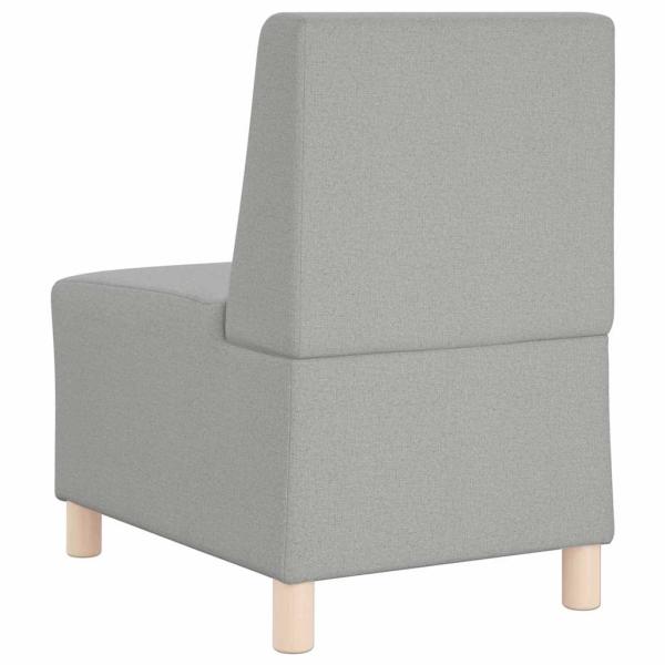 Sofa Stuhl Hellgrau 55 cm Stoff 3 pcs Wolken-Grau