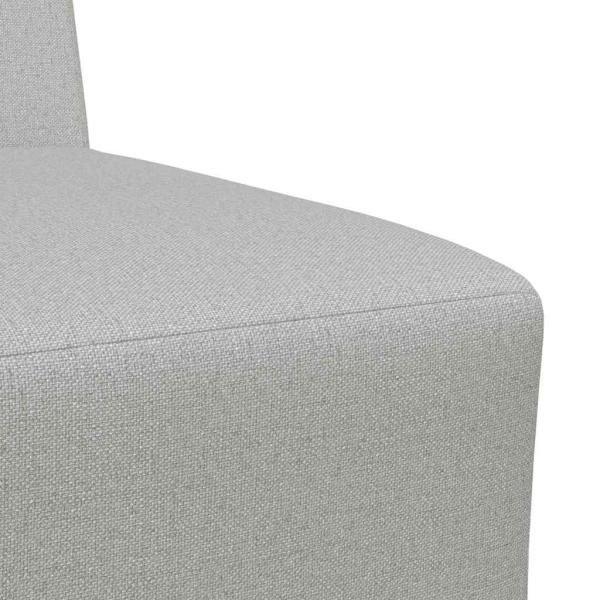 Sofa Stuhl Hellgrau 55 cm Stoff 3 pcs Wolken-Grau