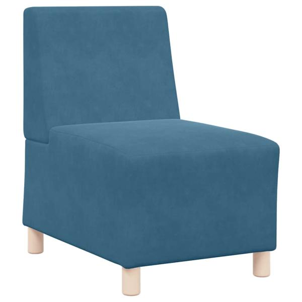 Sofa Stühle 3 pcs Blau 55 x 74 x 82 cm Samt
