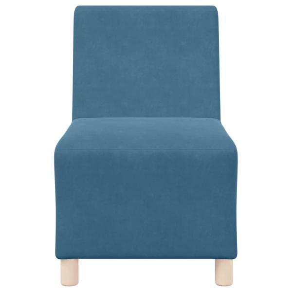 Sofa Stühle 3 pcs Blau 55 x 74 x 82 cm Samt