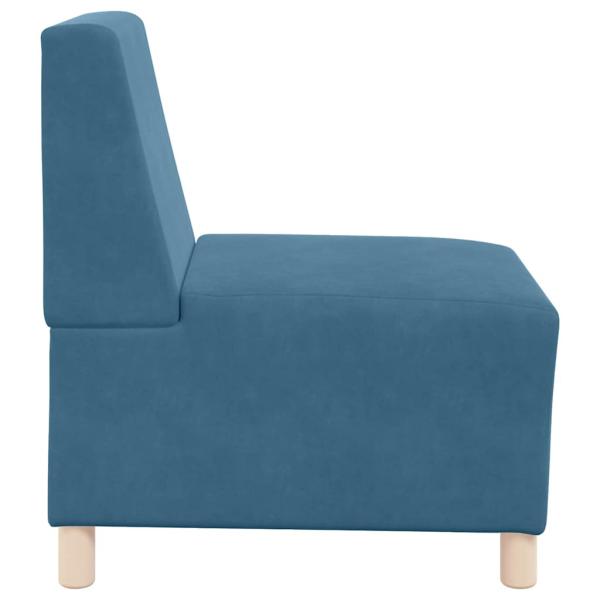 Sofa Stühle 3 pcs Blau 55 x 74 x 82 cm Samt