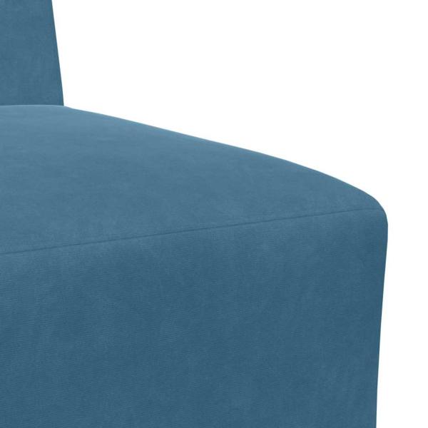 Sofa Stühle 3 pcs Blau 55 x 74 x 82 cm Samt