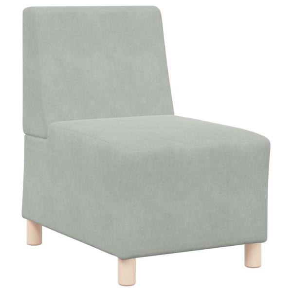 Sofa Stühle 3 pcs Hellgrau 55 x 74 x 82 cm Samt