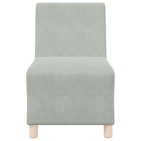 Sofa Stühle 3 pcs Hellgrau 55 x 74 x 82 cm Samt
