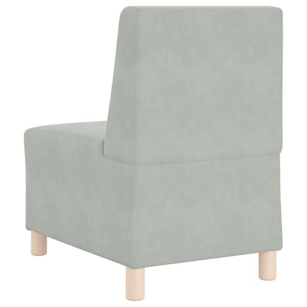Sofa Stühle 3 pcs Hellgrau 55 x 74 x 82 cm Samt